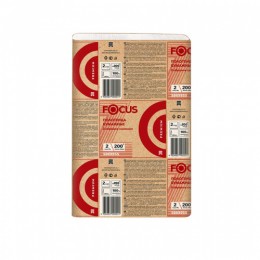 Бумажные полотенца листовые Focus Premium 5069955 Z-сложения 2-слойные 20 пачек по 200 листов