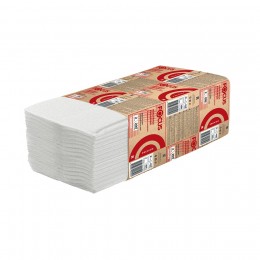 Бумажные полотенца листовые Focus Premium 5069902 Z-сложения 2-слойные 20 пачек по 200 листов