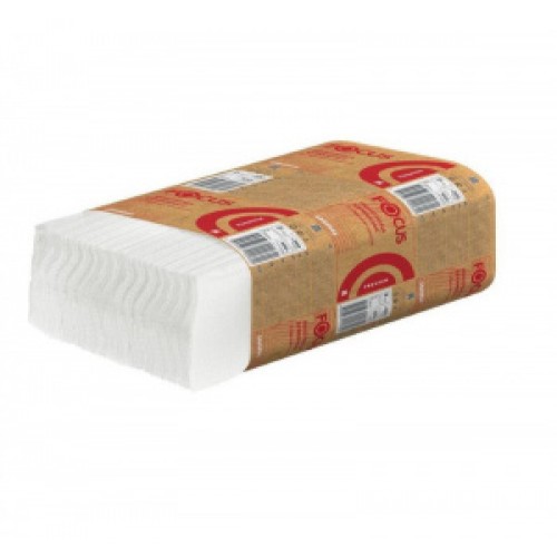 Бумажные полотенца листовые Focus Economic Premium 5076395 Z-сложения 2-слойные 35 пачек по 100 листов