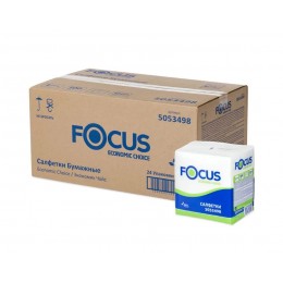 Салфетки бумажные сервировочные Focus Economic Choice 5053498 1-слойные 24 пачки по 100 листов