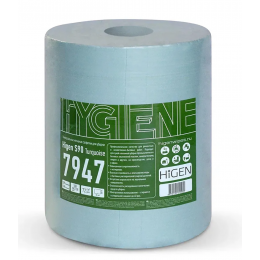 Нетканый протирочный материал Higen S90 Turquoise 7947 рулон 190 м аналог Tork Wypall Katrin Sontara