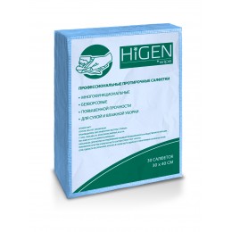 Нетканые протирочные салфетки повышенной прочности Higen Wipe 8475 в пачке 30 шт