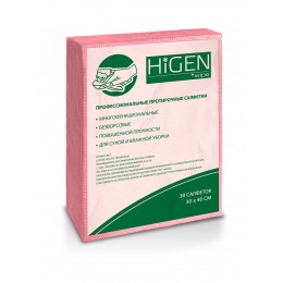 Нетканые протирочные салфетки повышенной прочности Higen Wipe 8474 в пачке 30 шт 
