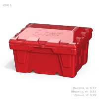 Ящик для песка ветоши и химикатов Polimer-Group 250 л