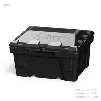Ящик для ветоши Polimer-Group FB11 250 л черный