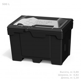 Контейнер пластиковый для ветоши Polimer-Group FB21 500 л черный