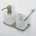 Держатель стакана для зубных щеток и дозатора для жидкого мыла WasserKRAFT Exter K-5289