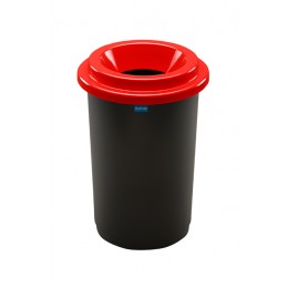 Контейнер для раздельного сбора отходов черная емкость и красная воронкообразная крышка