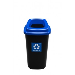 Контейнер для раздельного сбора мусора синяя крышка с отверстием