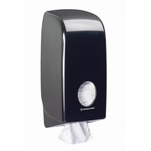 Диспенсер для листовой туалетной бумаги из пластика чёрный Kimberly Clark Professional Aquarius 7172