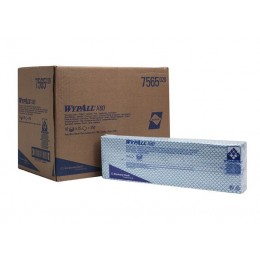 Протирочные салфетки листовые Kimberly-Clark WypAll X80 7565 1-слойный 10 пачек по 25 листов, синий