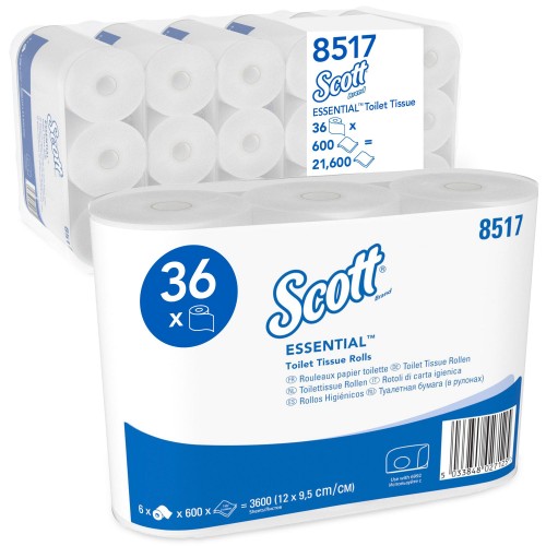 Туалетная бумага рулонная Kimberly-Clark Scott 8517 2-слойная 6 рулонов по 72 м