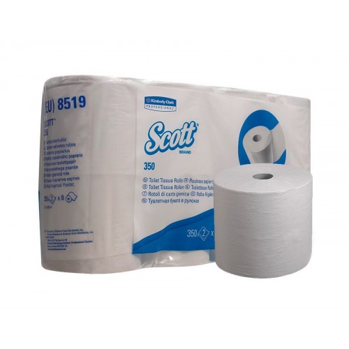 Туалетная бумага рулонная Kimberly-Clark Scott 8519 2-слойная 8 рулонов по 42 м