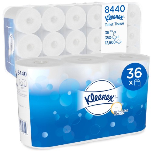 Туалетная бумага рулонная Kimberly-Clark Kleenex 8440 3-слойная 36 рулонов по 42 м