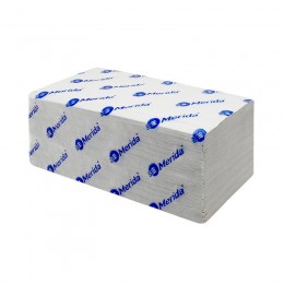 Полотенца бумажные листовые Merida  V-ЭКОНОМ 5000 БПС01 (новый артикул ВР1101) V-сложения 1-слойные 20 пачек по 250 листов