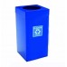 Урна  для сортировки мусора из нержавеющей стали , синяя порошковая окраска, обьем 54 л.