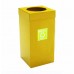 Урна  для сортировки мусора из нержавеющей стали , желтая порошковая окраска, обьем 54 л.