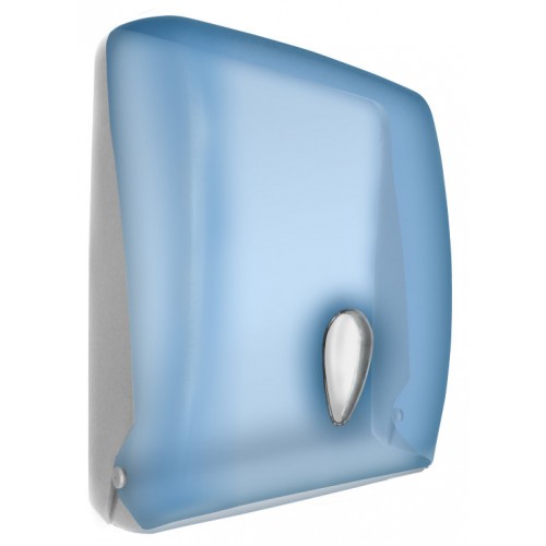 Диспенсер для листовых бумажных полотенец из пластика синий NOFER 04020.T