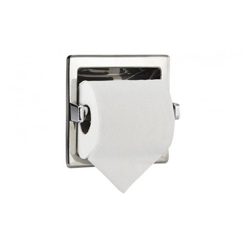 Диспенсер для туалетной бумаги встраиваемый квадратный из нержавеющей стали глянцевый NOFER 05204.B