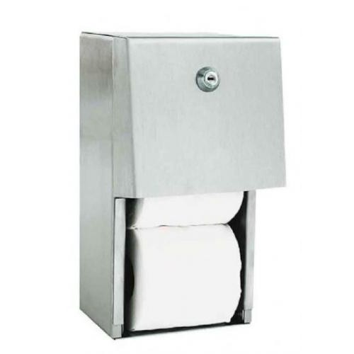 Диспенсер для туалетной бумаги для двух рулонов из нержавеющей стали матовый NOFER 05015.S