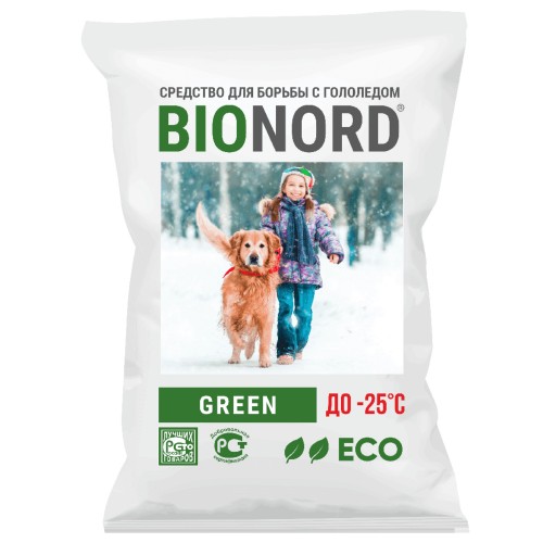 Противогололедный реагент BIONORD GREEN, 23 кг