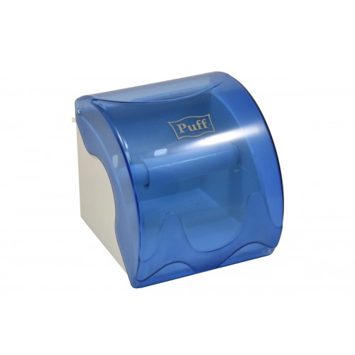 Диспенсер для рулонной туалетной бумаги из пластика синий Puff PUFF-7105