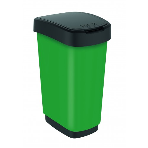 Rotho контейнер для раздельного сбора мусора Swing TWIST PREMIUM 25 л 50 л  с откидной плавающей крышкой цвет зеленый