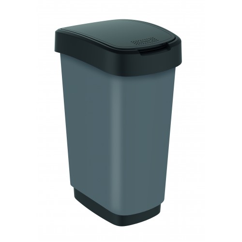 Rotho контейнер для раздельного сбора мусора Swing TWIST PREMIUM 25 л 50 л с откидной плавающей крышкой цвет темно серый