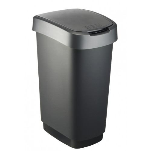 Rotho контейнер для раздельного сбора мусора Swing TWIST 10 л 25 л 50 л  с откидной плавающей крышкой цвет темно серый