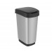 Rotho контейнер для раздельного сбора мусора Swing TWIST 25 л 50 л  с откидной плавающей крышкой цвет серебряный металлик
