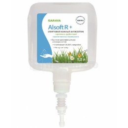 Alsoft R+ (Алсофт Р плюс) Кожный спиртовой антисептик для дезинфекции рук с отдушкой 1200 мл для дозаторов UD-9000 и UD/MD-1600