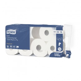 Туалетная бумага рулонная Tork 110316 3-слойная 8 рулонов по 29,5 м