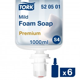 Пенное мыло в картридже Tork 520501 S1 Свежесть 1000 мл в упаковке по 6 шт
