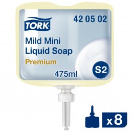 Крем мыло для рук в картридже в картридже Tork 420502 S2 Свежесть 475 мл в упаковке по 8 шт