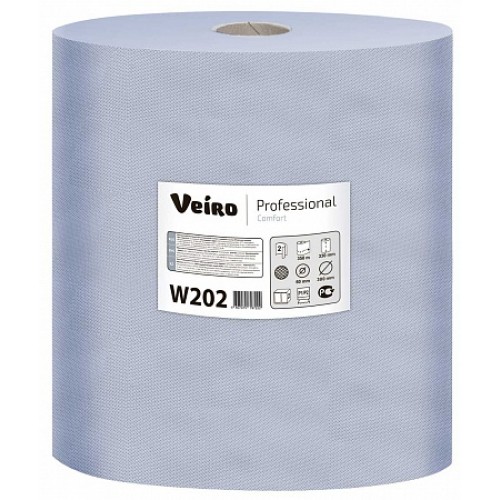 Протирочная бумага рулонная Veiro Professional Comfort W202 2-слойная 2 рулона по 350 м