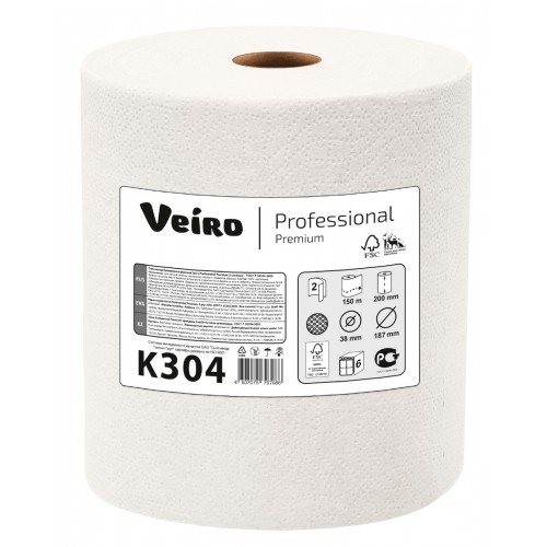 Бумажные полотенца в рулонах Veiro Professional Premium К304 H1 6 рулонов по 150 м 