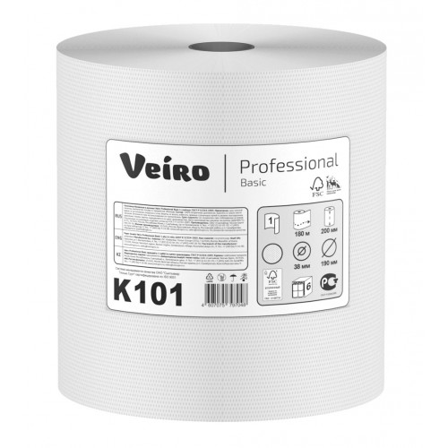 Бумажные полотенца в рулонах Veiro Professional Basic К101 H1 6 рулонов по 180 м 