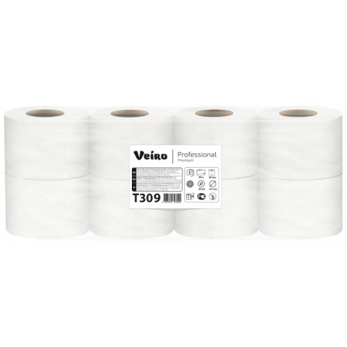 Туалетная бумага в рулонах Veiro Professional Premium T207/1 8 рулонов по 15 м