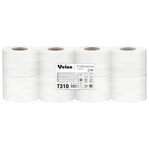 Туалетная бумага в рулонах Veiro Professional Premium Т310 8 рулонов по 16,2 м