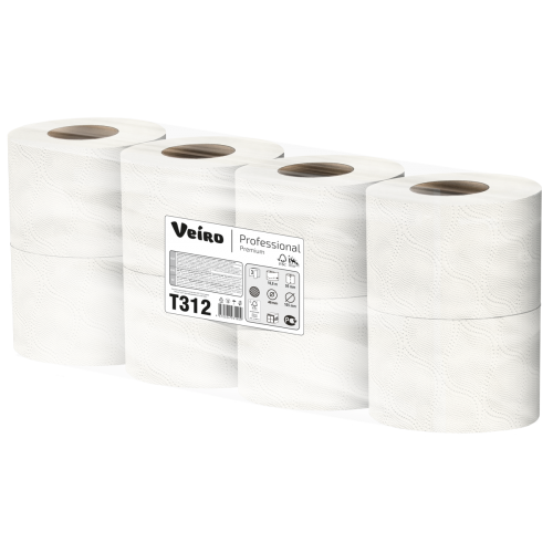 Туалетная бумага в рулонах Veiro Professional Premium Т312 8 рулонов по 16,8 м