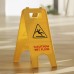 Двусторонний напольный штендер из полипропилена с надписью на английском языке «Caution wet floor» — «Осторожно мокрый пол» TTS 00003560