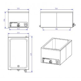 Мармит паровой настольный 1*GN1/1 Scholl 3010 TA (H1000)