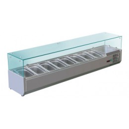 Витрина холодильная для ингредиентов  8*GN1/3 -150 мм Koreco VRX1800380(395II)