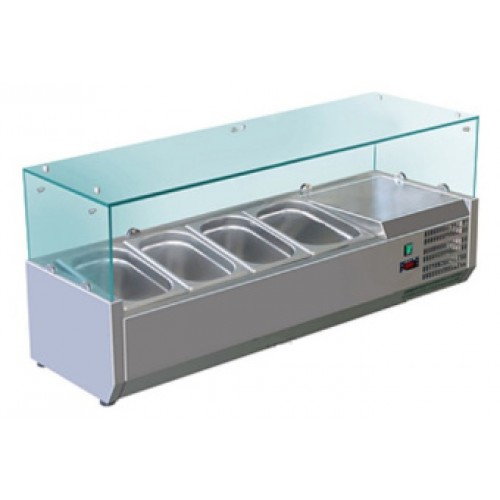 Витрина холодильная для ингредиентов 4*GN1/3 -150 мм Koreco VRX 1200 395 WN