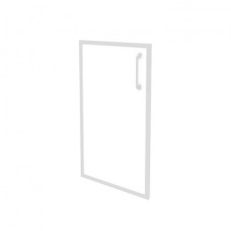 Дверь для шкафа стеклянная Onix лакобель в раме низкая O.SR-3(L) white