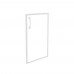 Дверь для шкафа стеклянная Onix лакобель в раме низкая O.SR-3(R) white