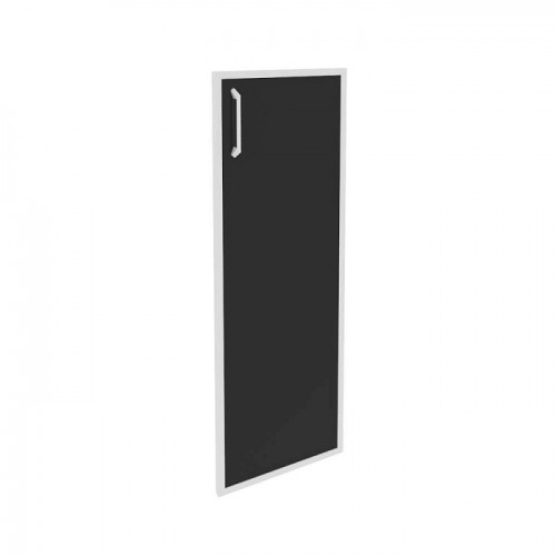 Дверь для шкафа стеклянная Onix лакобель в раме средняя O.SR-2(R) black