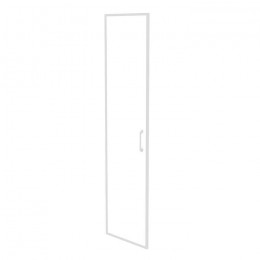 Дверь для шкафа стеклянная Onix лакобель в раме высокая O.SR-1(L) white