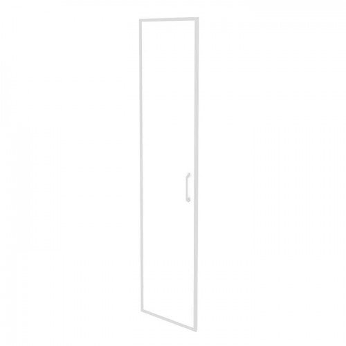 Дверь для шкафа стеклянная Onix лакобель в раме высокая O.SR-1(L) white