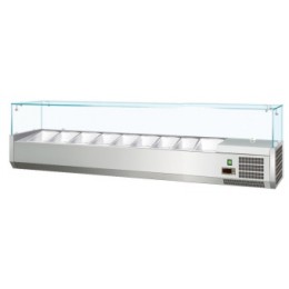 Витрина холодильная для ингредиентов  9*GN1/3 -150 мм Koreco VRX2000380(395II)